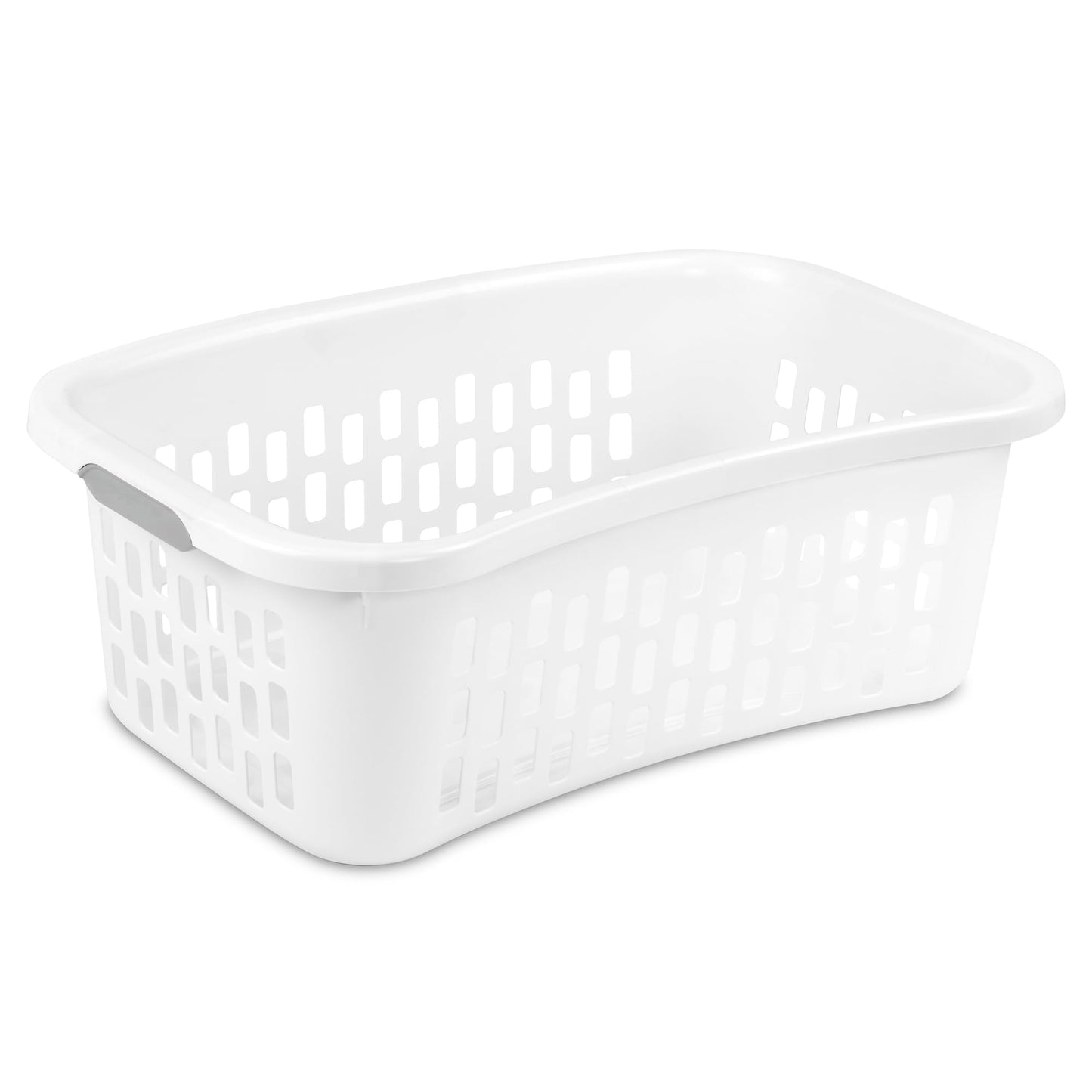 Stackable Plastic Laundry Basket with Handles 1 5 Bushel Capacity