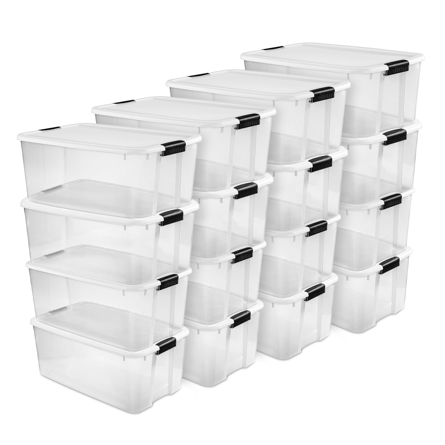 Stackable Clear Latching Storage Box Heavy Duty Organizer