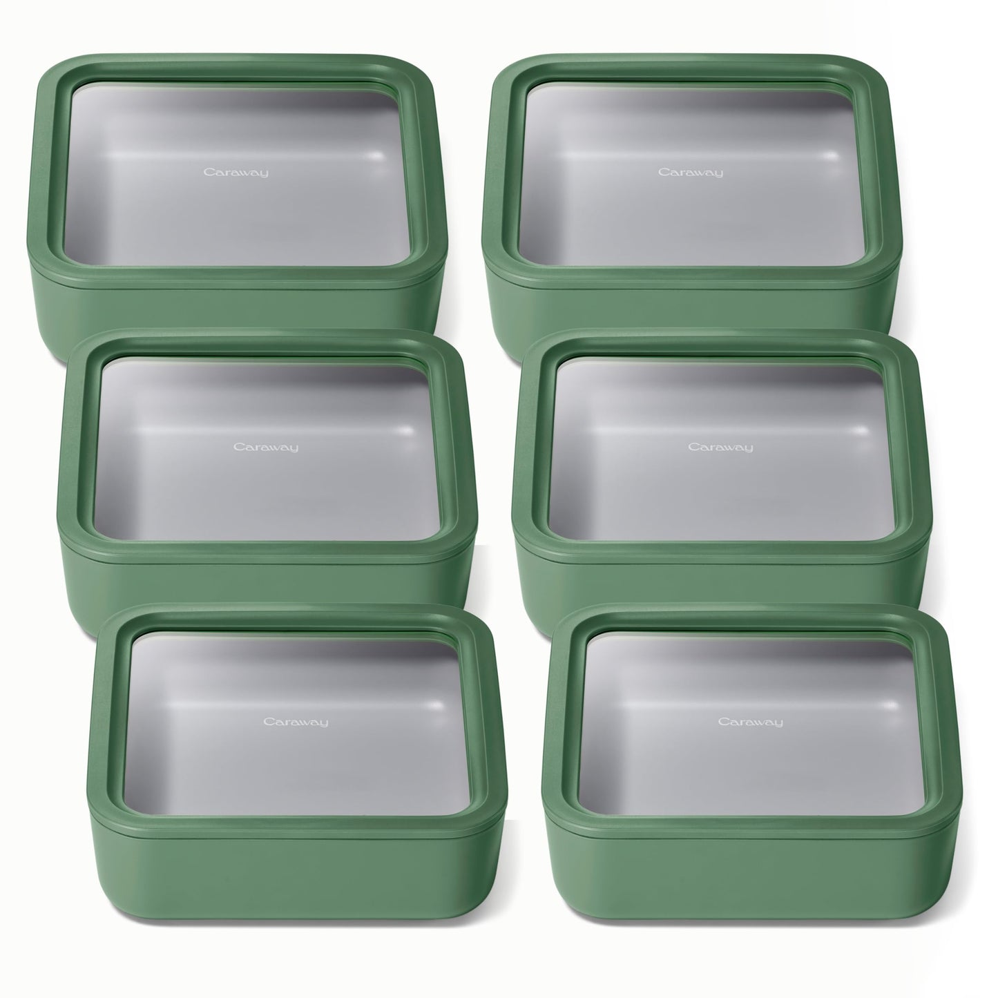 Glass Food Storage Set Ceramic Coated Lids Microwave Safe