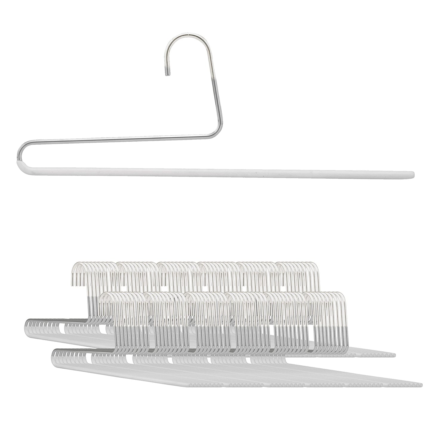 Non-Slip Space Saving Clothes Hangers with Rod 10-Pack