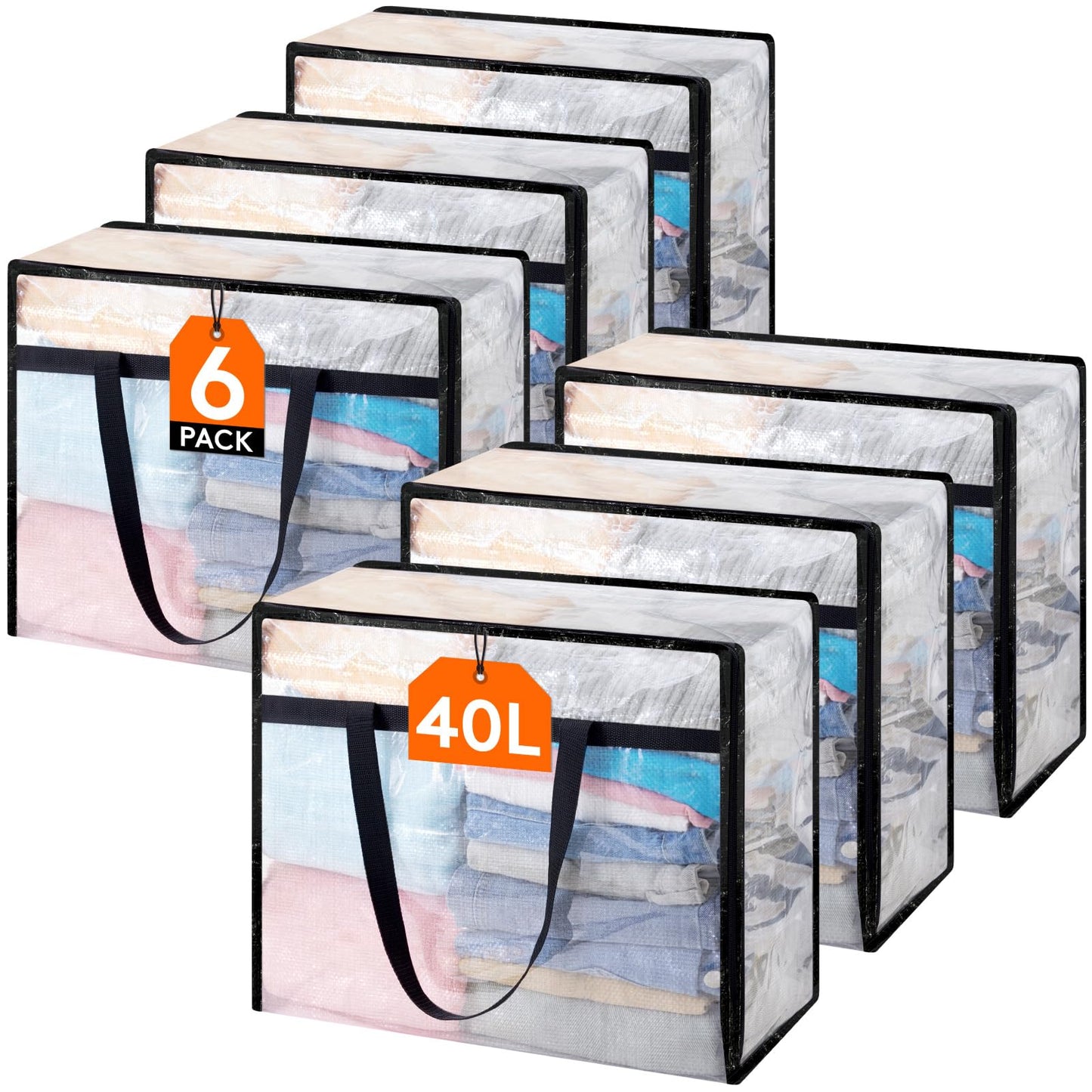 Clear Blanket Storage Bag Foldable Zipper Organizer