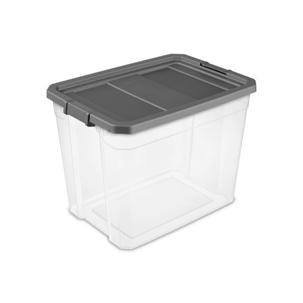Stackable Clear Storage Bins with Latching Lids