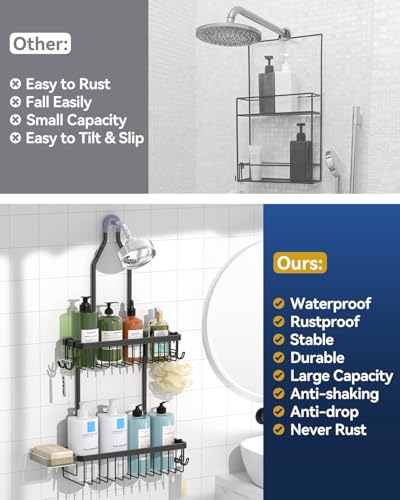 YASONIC Never Rust Hanging Shower Caddy Aluminum Organizer