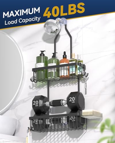 YASONIC Never Rust Hanging Shower Caddy Aluminum Organizer