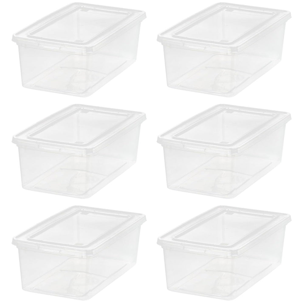 Stackable Weatherproof Plastic Storage Box with Lid Blue
