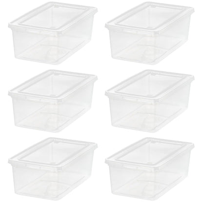 Stackable Weatherproof Plastic Storage Box with Lid Blue