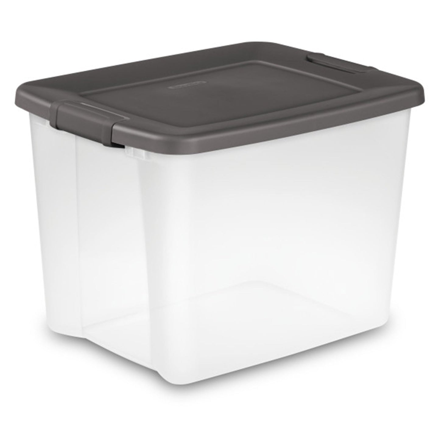 6-Pack Stackable Clear Storage Bins with Lids 50QT Gray