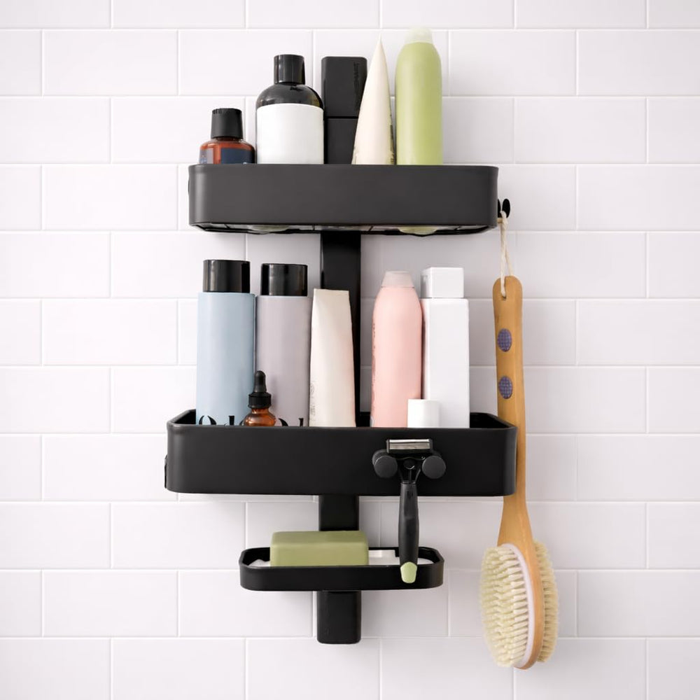 Rust Resistant Shower Caddy Adjustable Shelves Bathroom Organizer
