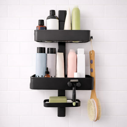 Rust Resistant Shower Caddy Adjustable Shelves Bathroom Organizer