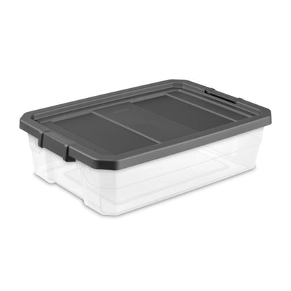 Stackable Clear Storage Bins with Latching Lids
