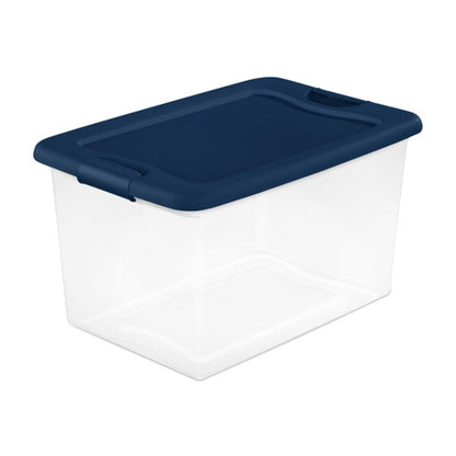 64QT Stackable Clear Storage Bins with Lids
