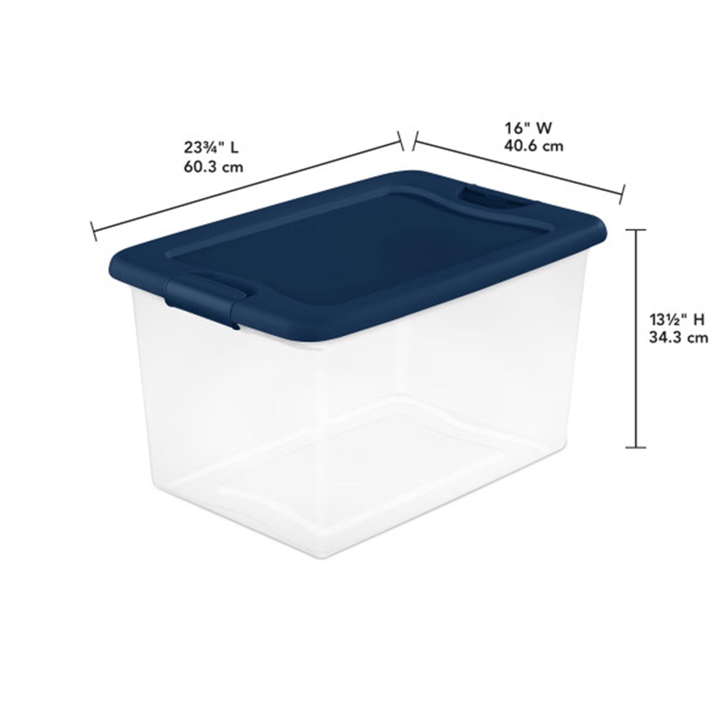 64QT Stackable Clear Storage Bins with Lids