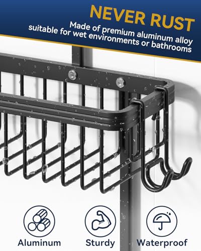 YASONIC Never Rust Hanging Shower Caddy Aluminum Organizer