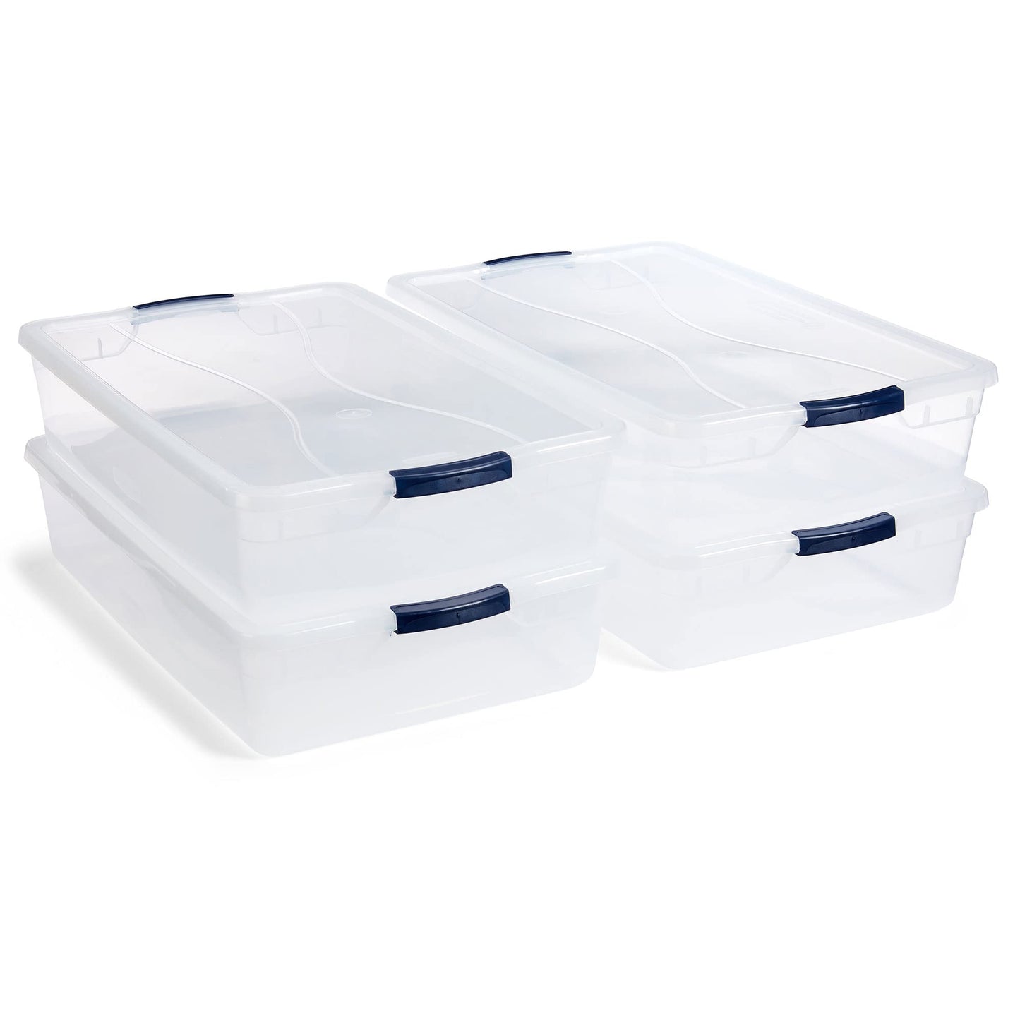 Large Clear Stackable Storage Container with Lid