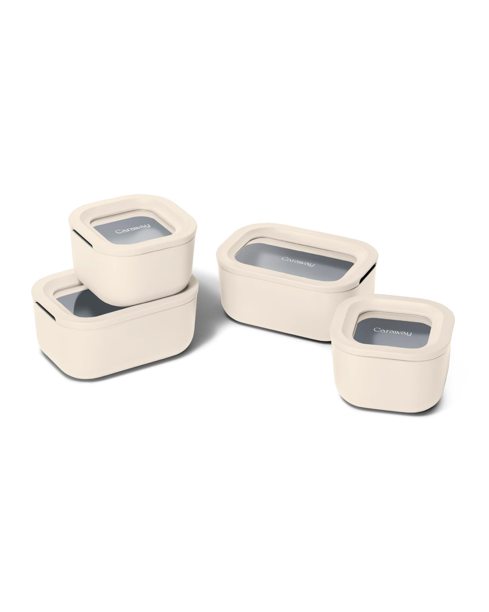 Glass Food Storage Set Ceramic Coated Lids Lunch Box Safe