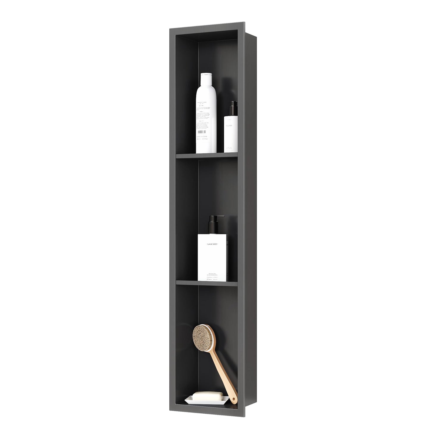 Three-Tier Stainless Recessed Shower Wall Niche