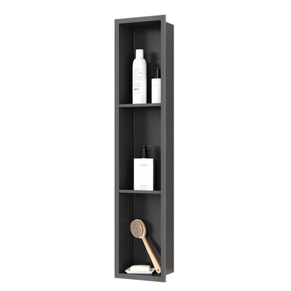 Three-Tier Stainless Recessed Shower Wall Niche
