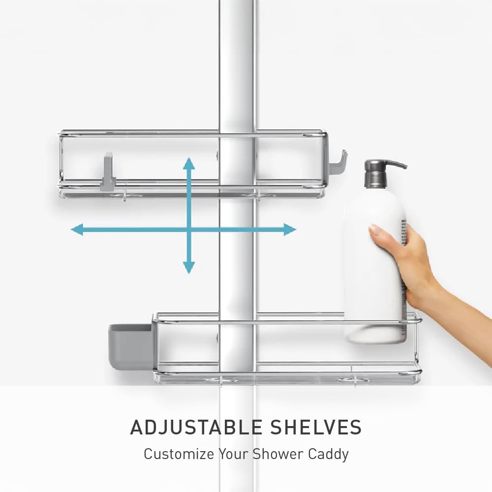 Adjustable Shower Caddy Rust Resistant Bathroom Organizer