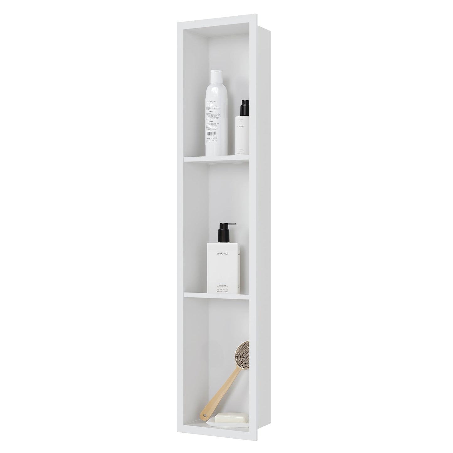 Three-Tier Stainless Recessed Shower Wall Niche