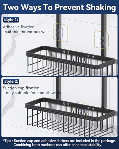 YASONIC Never Rust Hanging Shower Caddy Aluminum Organizer