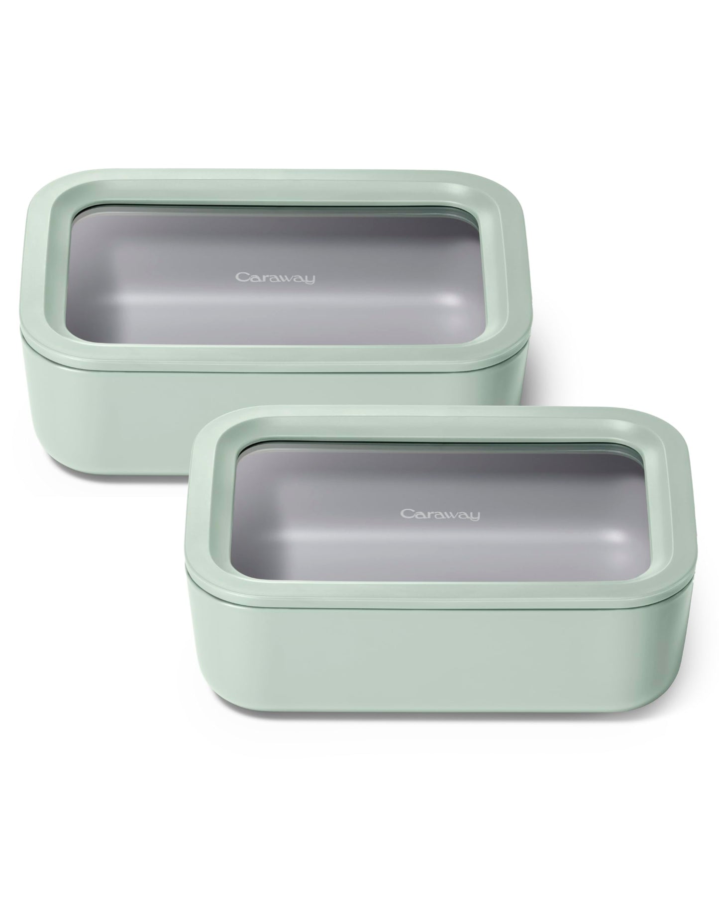 Glass Food Storage Set Ceramic Coated Lids Microwave Safe