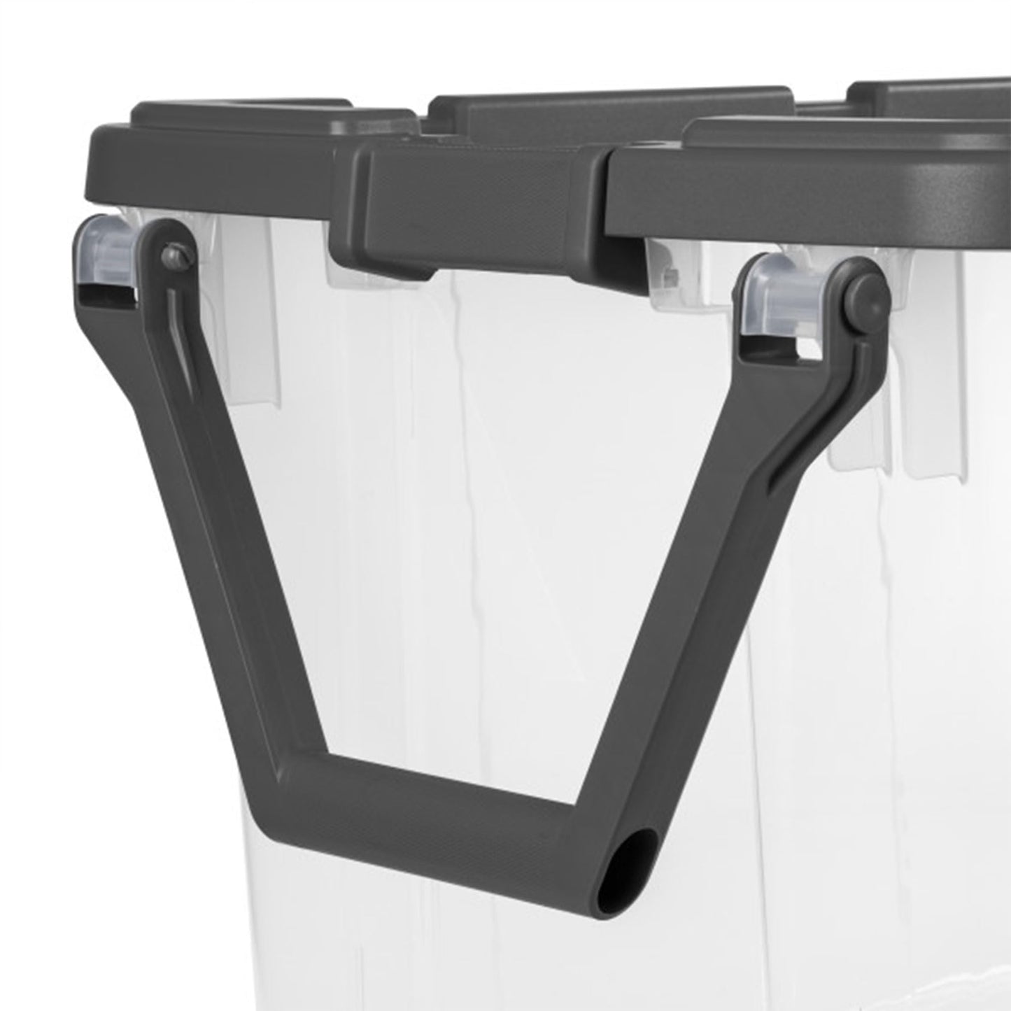 4-Pack Stackable Clear Storage Bins with Latching Lids 160QT