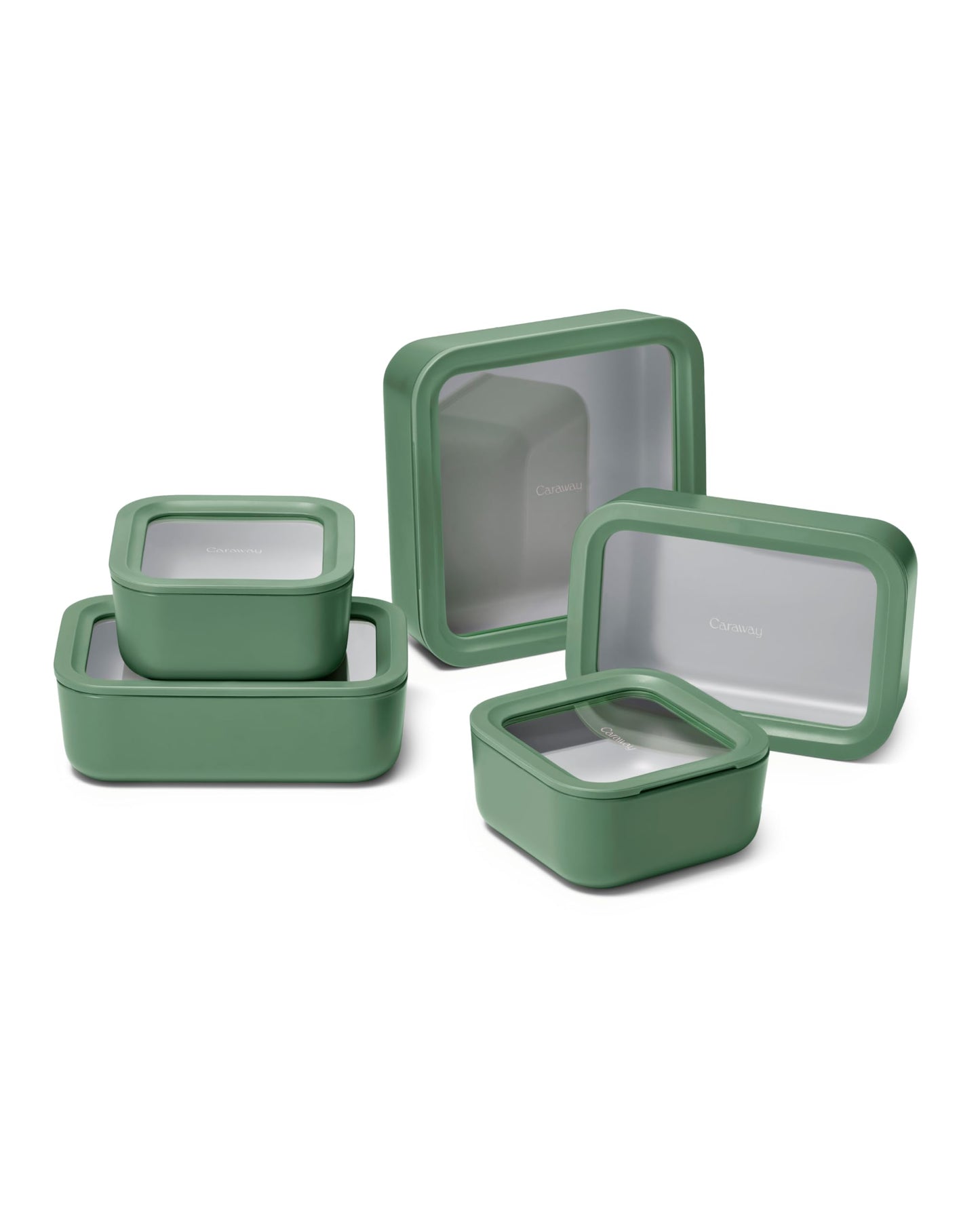 Glass Food Storage Set Ceramic Coated Lids Lunch Box Safe