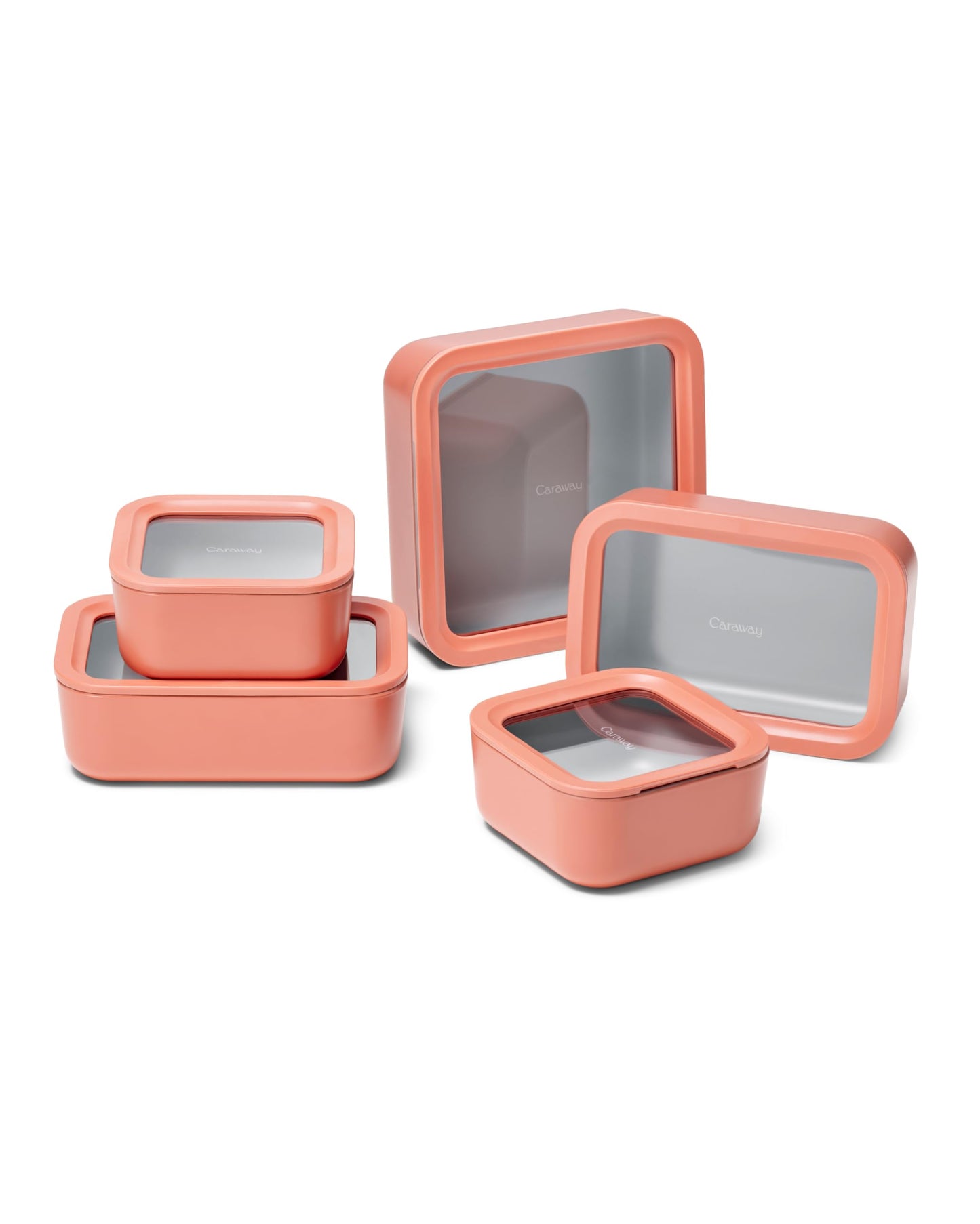 Glass Food Storage Set Ceramic Coated Lids Lunch Box Safe