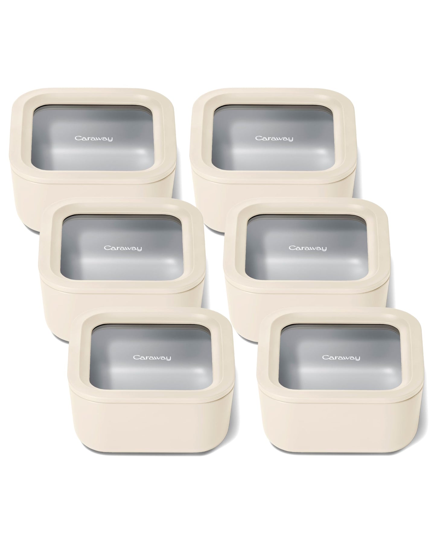 Glass Food Storage Set Ceramic Coated Lids Microwave Safe