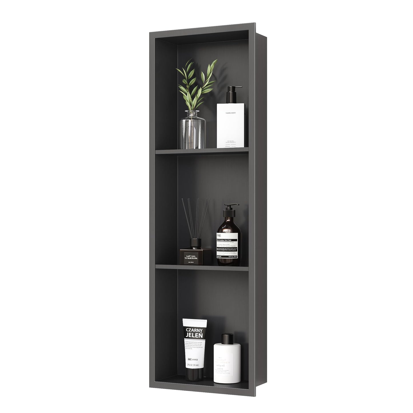 Three-Tier Stainless Recessed Shower Wall Niche