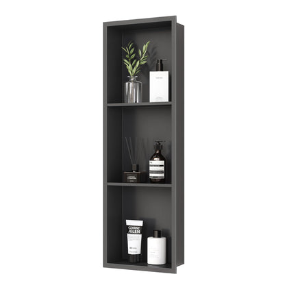 Three-Tier Stainless Recessed Shower Wall Niche
