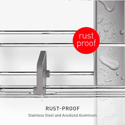 Adjustable Shower Caddy Rust Resistant Bathroom Organizer