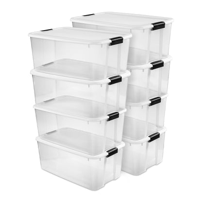 Stackable Clear Latching Storage Box Heavy Duty Organizer