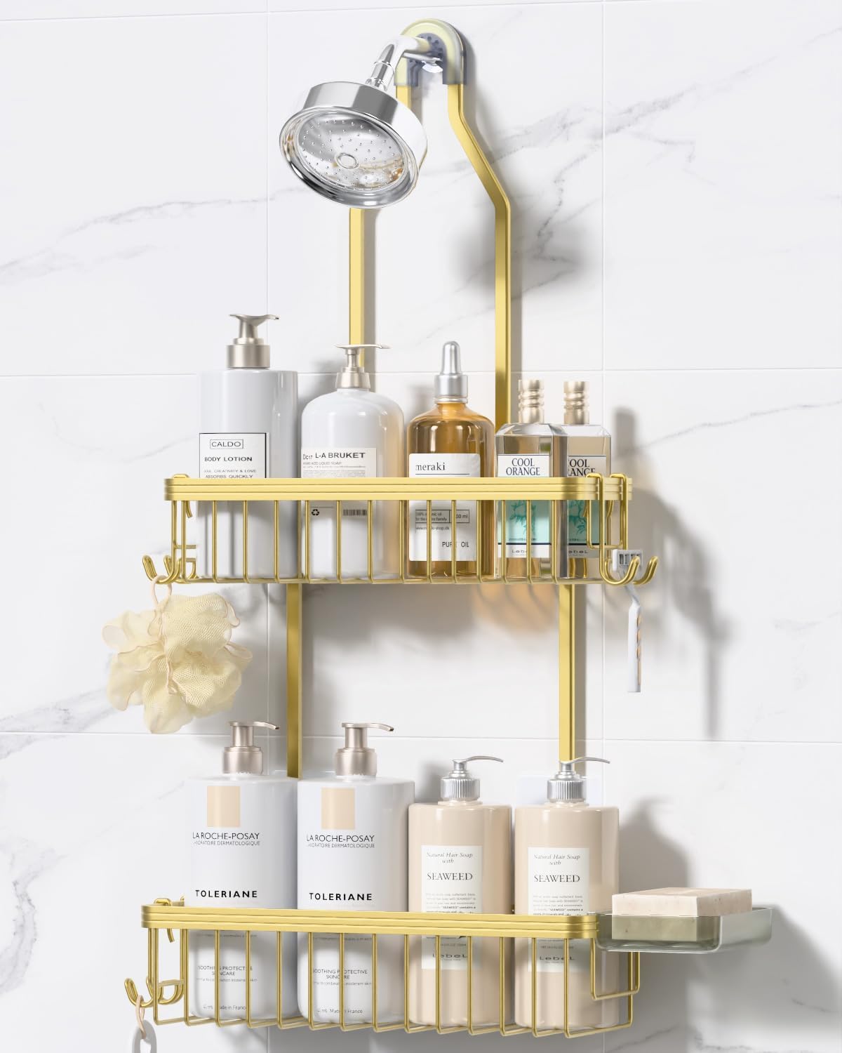 YASONIC Never Rust Hanging Shower Caddy Aluminum Organizer