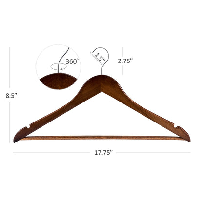 Wooden Suit Hangers 10-30 Pack Space Saving Design