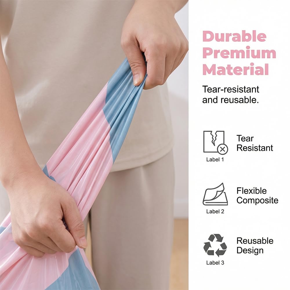 No-Pump Cube Vacuum Storage Bags Clothes Blankets