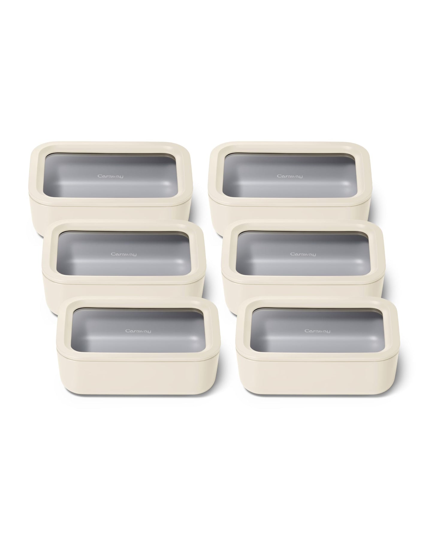 Glass Food Storage Set Ceramic Coated Lids Microwave Safe