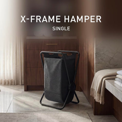 Double X Frame Laundry Hamper with Removable Bags Handles