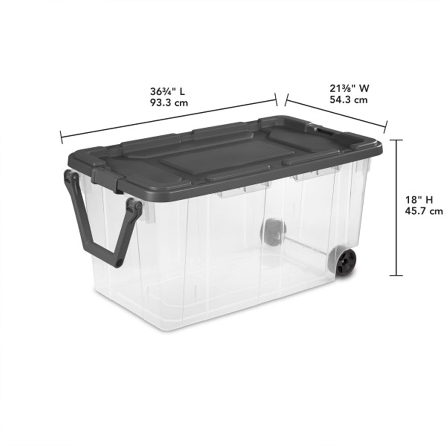 4-Pack Stackable Clear Storage Bins with Latching Lids 160QT