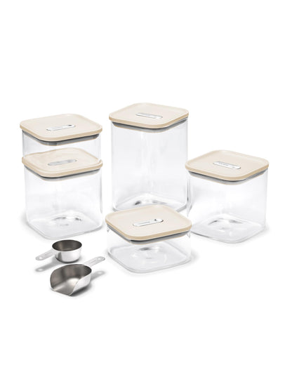 Airtight Glass Food Storage Containers with Stackable Lids