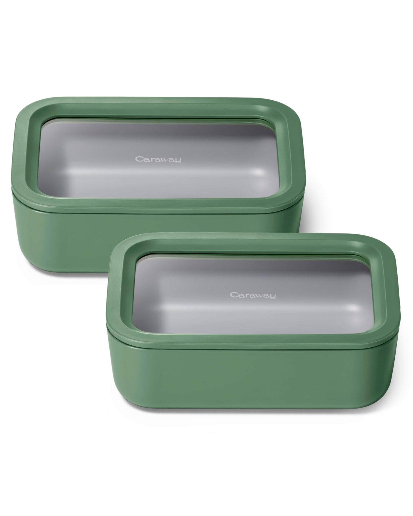 Glass Food Storage Set Ceramic Coated Lids Microwave Safe