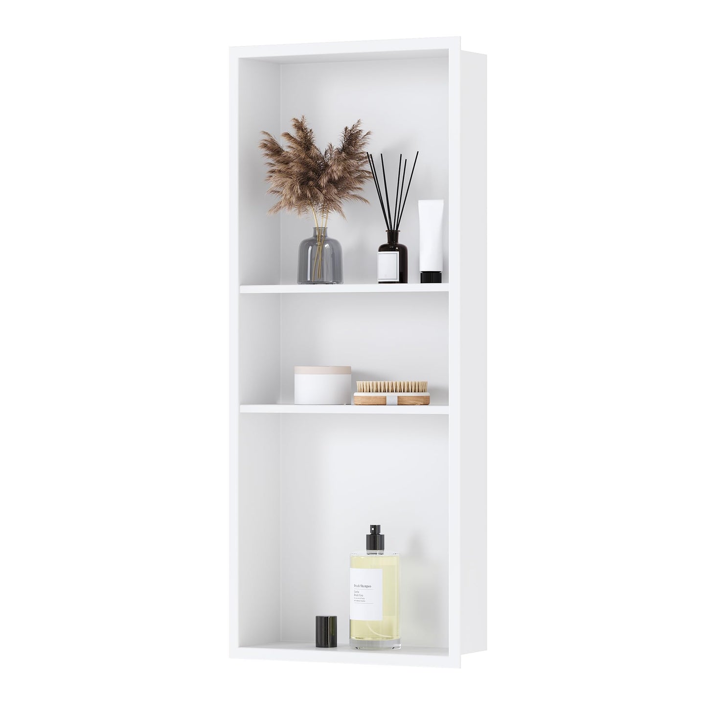 Three-Tier Stainless Recessed Shower Wall Niche