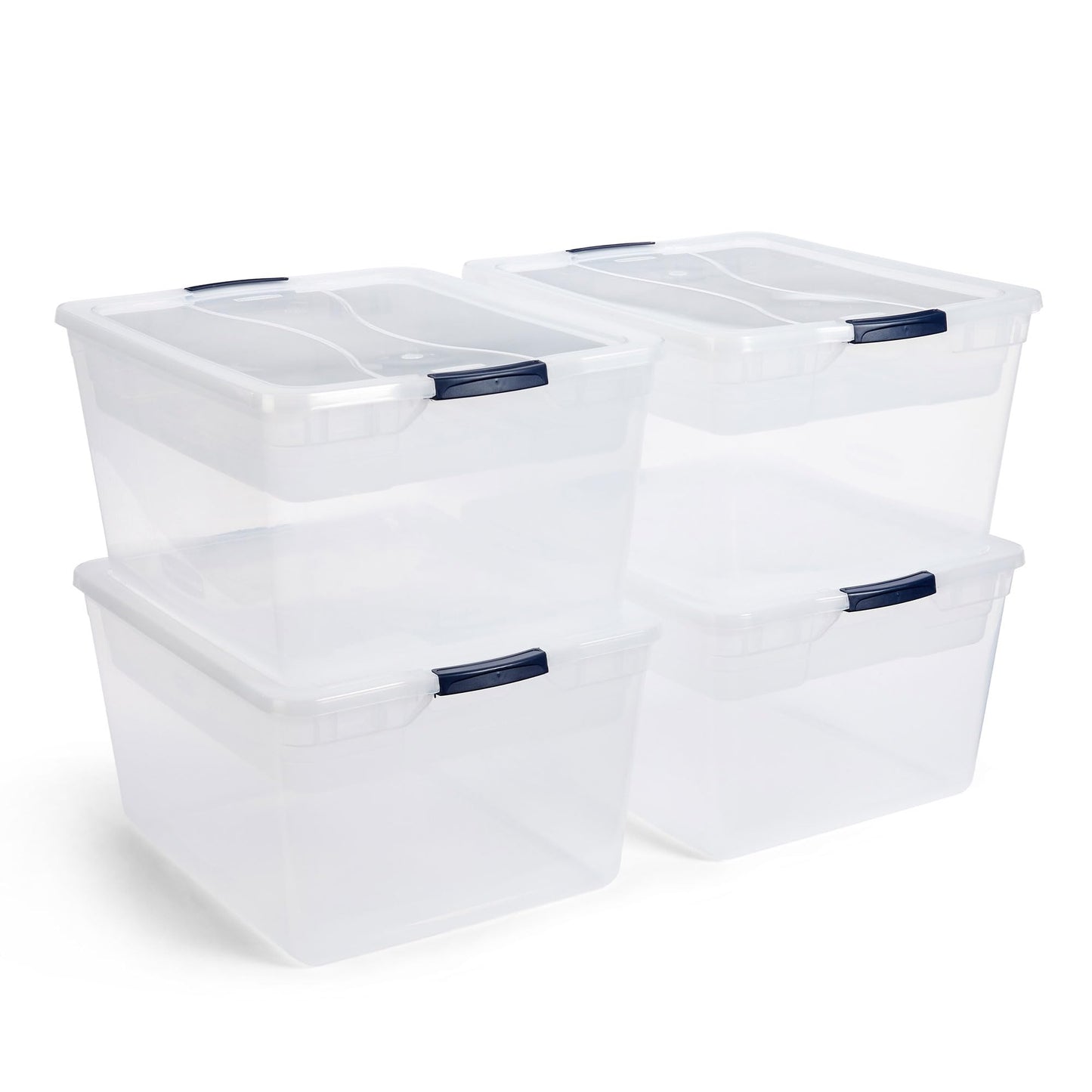 Large Clear Stackable Storage Container with Lid