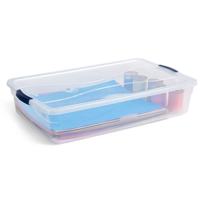 Large Clear Stackable Storage Container with Lid