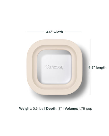 Glass Food Storage Set Ceramic Coated Lids Microwave Safe