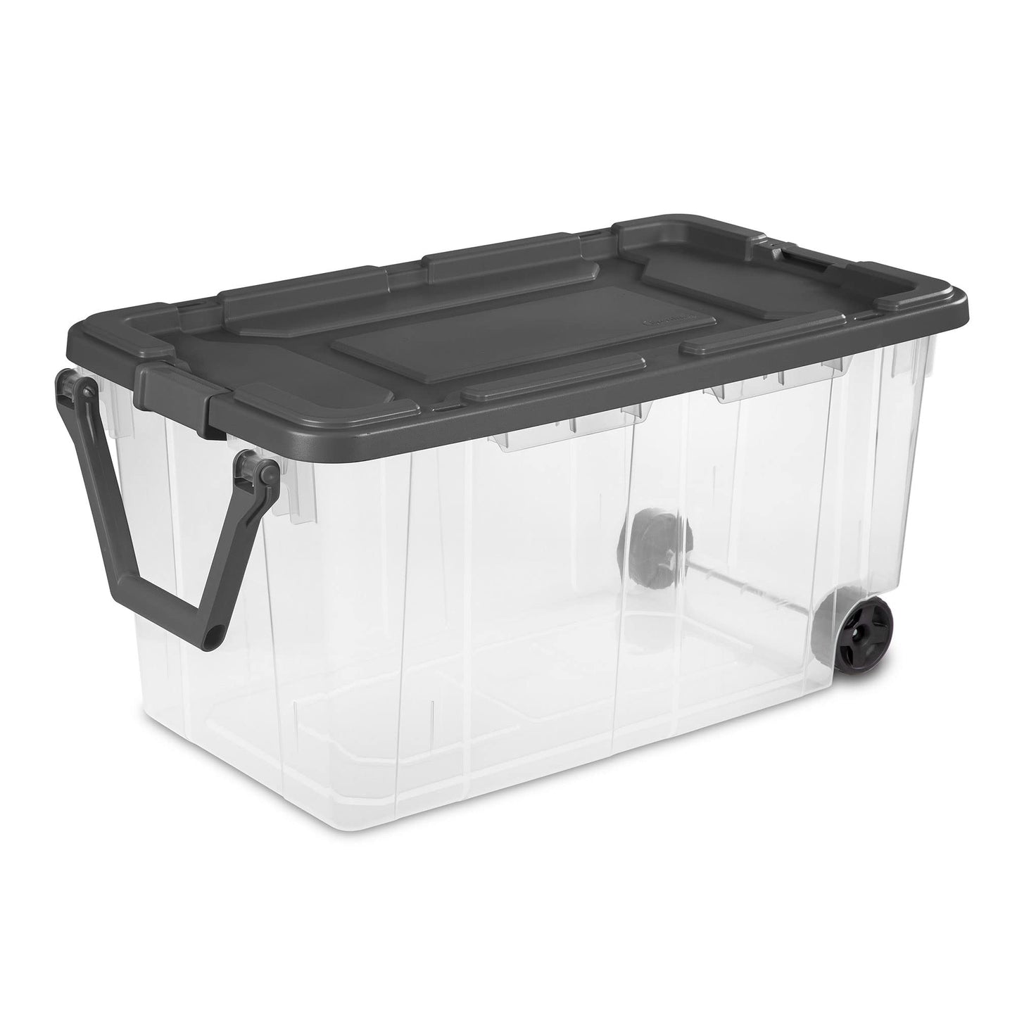 4-Pack Stackable Clear Storage Bins with Latching Lids 160QT