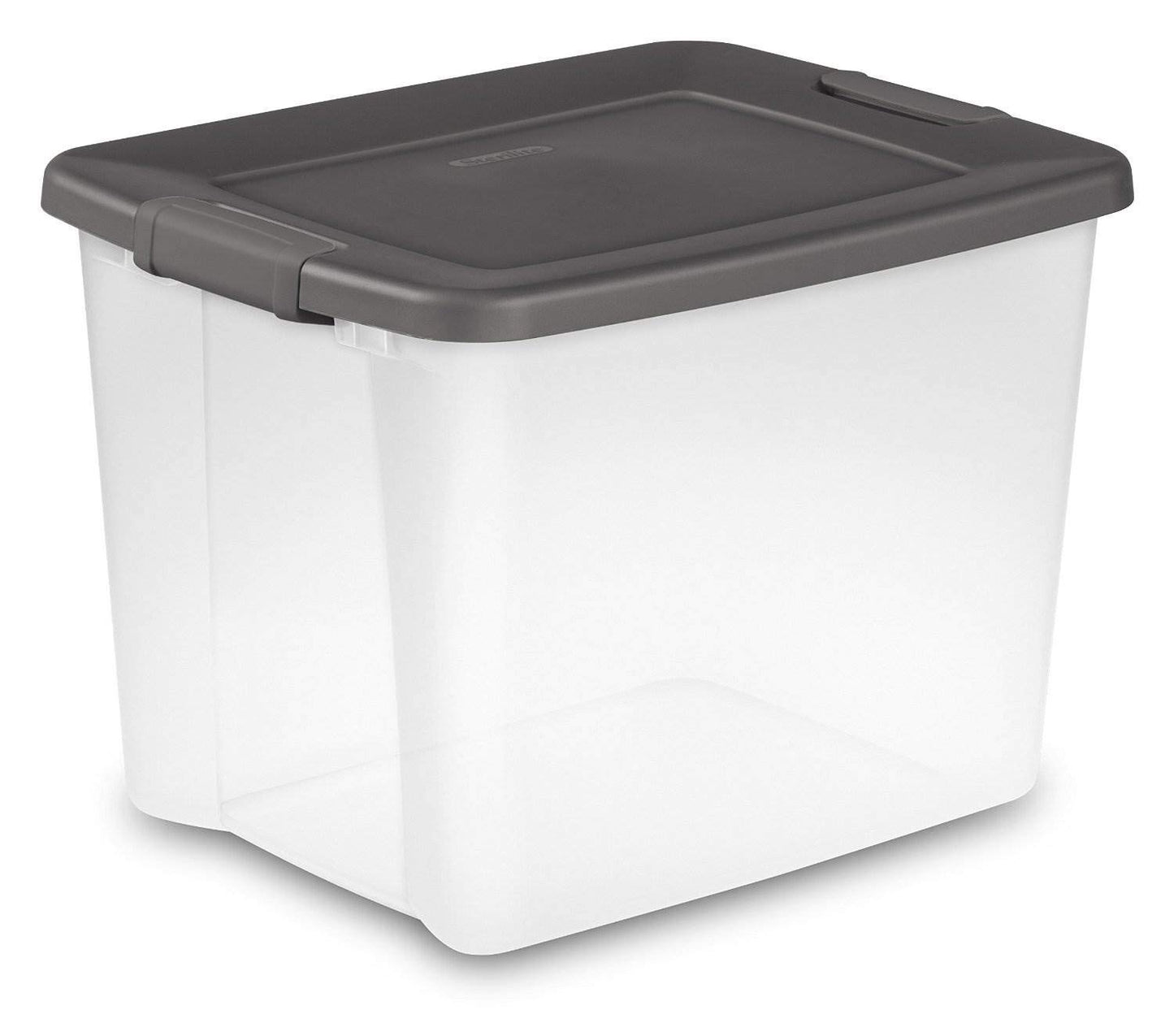 6-Pack Stackable Clear Storage Bins with Lids 50QT Gray