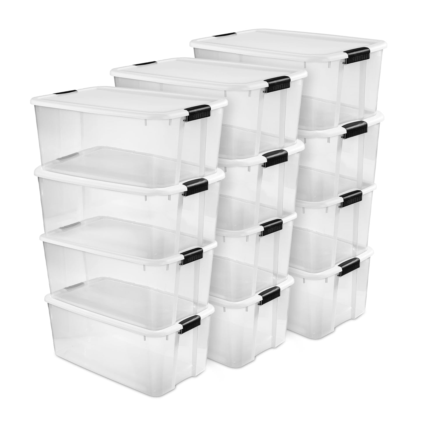 Stackable Clear Latching Storage Box Heavy Duty Organizer