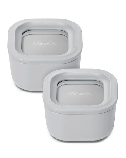 Glass Food Storage Set Ceramic Coated Lids Microwave Safe