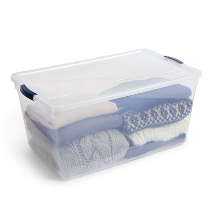 Stackable Clear Storage Box with Lid BPA Free Made in USA